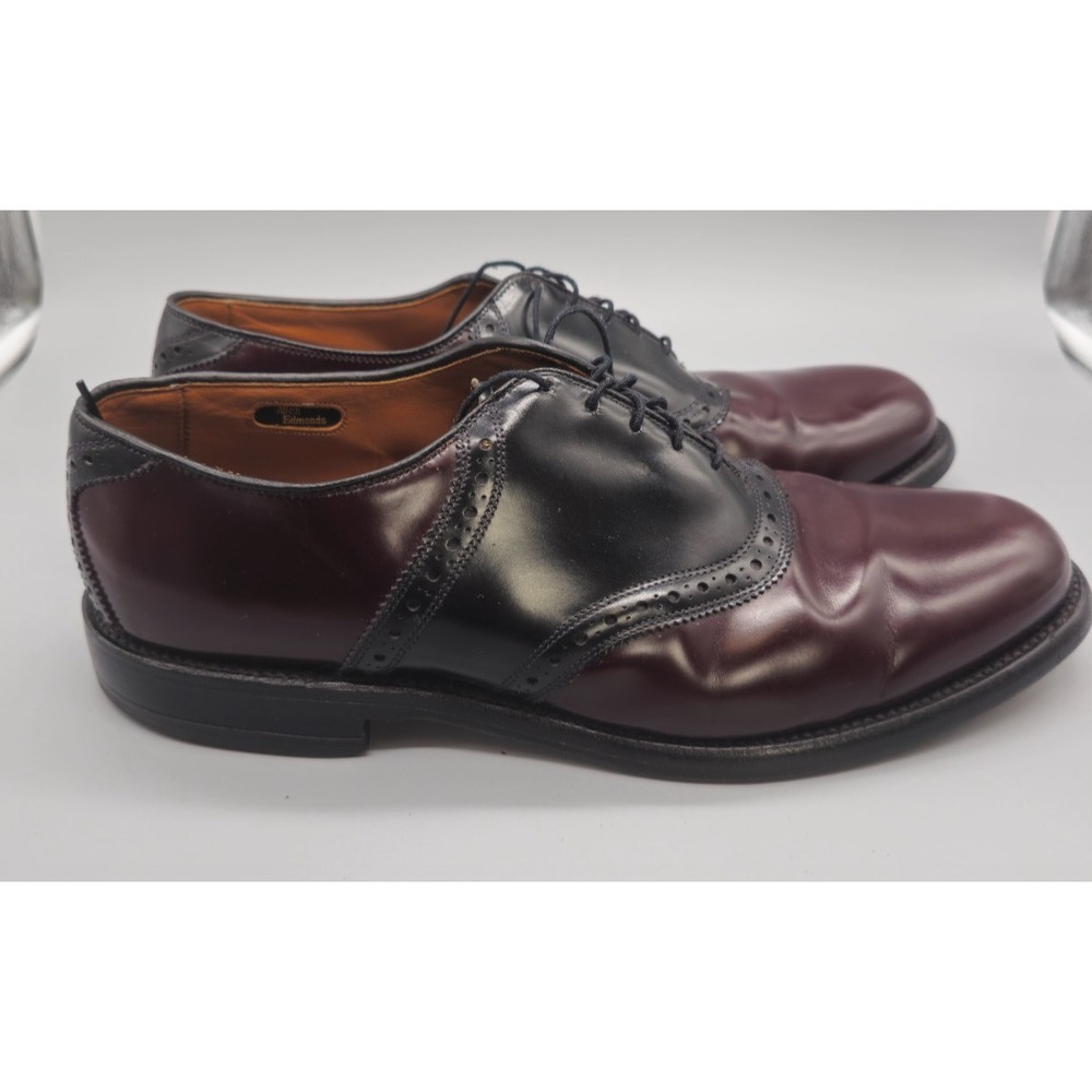 Allen Edmonds Polo Shelton Mahogany Black Leather Oxford Dress Shoes Sz 12 D